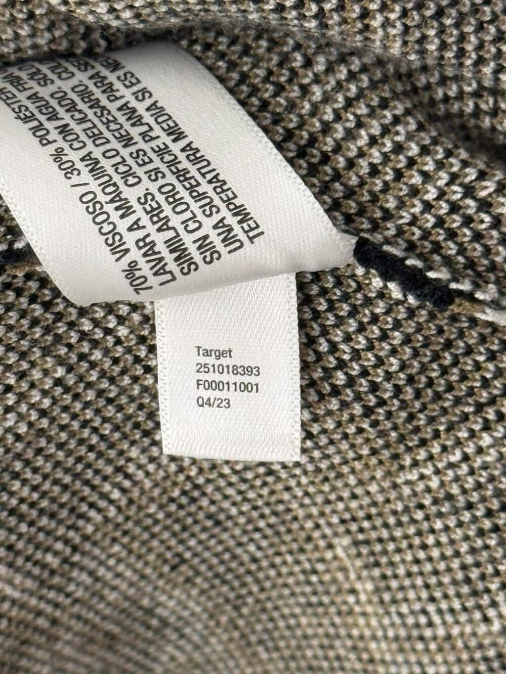 Diane von Furstenberg for Target Black and Neutral Weave Sweaterknit Midi Wrap D - Picture 9 of 9
